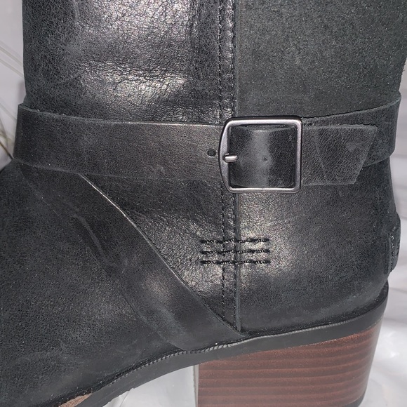 SOREL Black Cate Buckle Waterproof Leather Boots Size 8 - Picture 7 of 13
